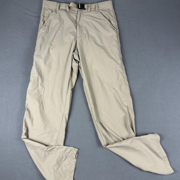 SCOTTeVEST Pants Mens 32x34 Khaki Travel Tech Lightweight Quick Dry Belt Nylon - Picture 1 of 12